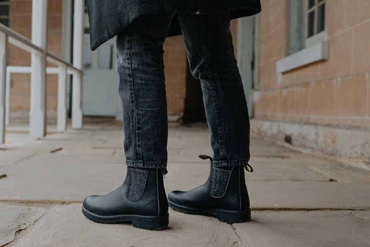 Fashion Blundstone Women's Leather Boots 2032 Black/Silver Glitter