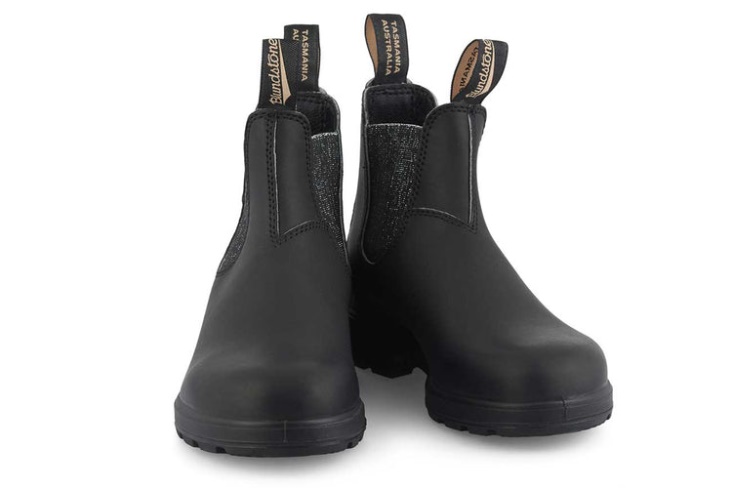 Fashion Blundstone Women's Leather Boots 2032 Black/Silver Glitter