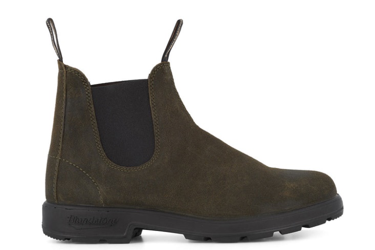 Men's Suede Boots 1615 Dark Olive Fashion Blundstone