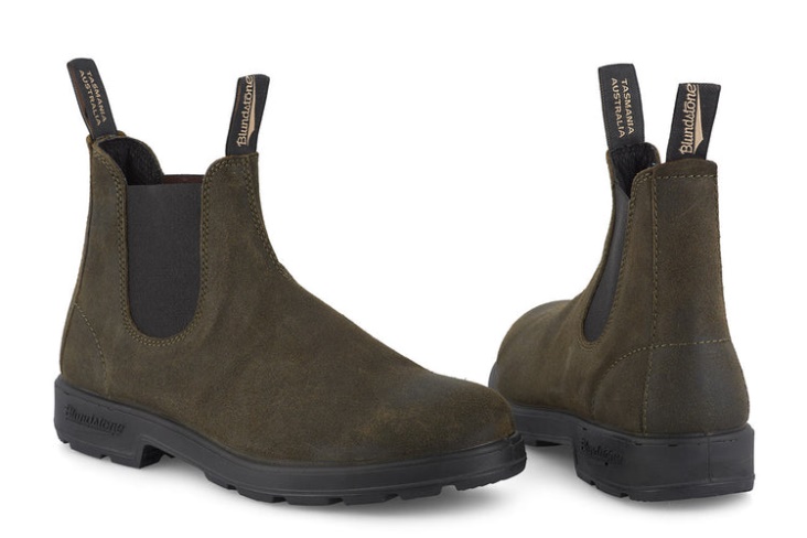 Men's Suede Boots 1615 Dark Olive Fashion Blundstone