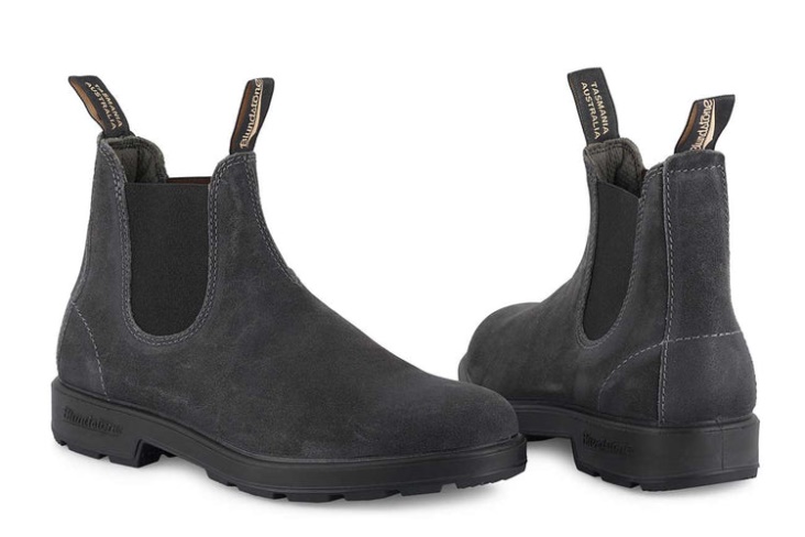 Fashion Blundstone Men's Suede Boots 1910 Steel Grey