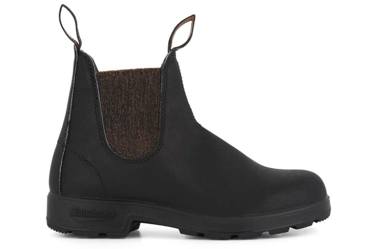 Fashion Blundstone Men's Leather Boots 1924 Black/Bronze Glitter