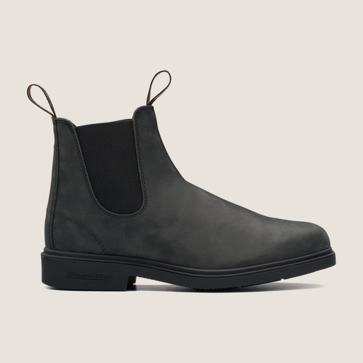 Men's Dress Chelsea Boots Rustic Black Fashion Blundstone