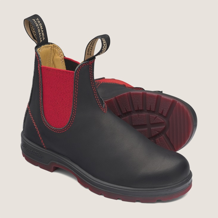 Fashion Blundstone Women's Classics Chelsea Boots Black/Red