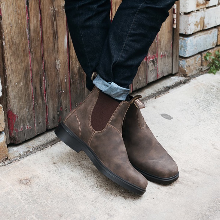 Fashion Blundstone Men's Dress Chelsea Boots Rustic Brown