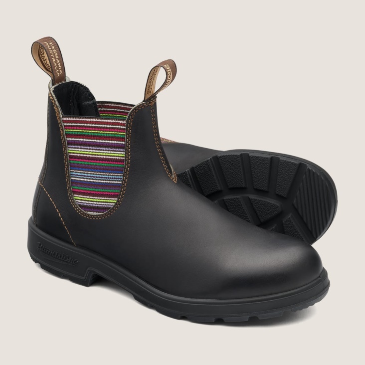 Women's Originals Chelsea Boots Stout Brown/Stripes Fashion Blundstone
