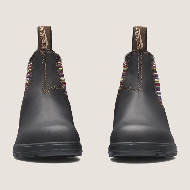 Women's Originals Chelsea Boots Stout Brown/Stripes Fashion Blundstone