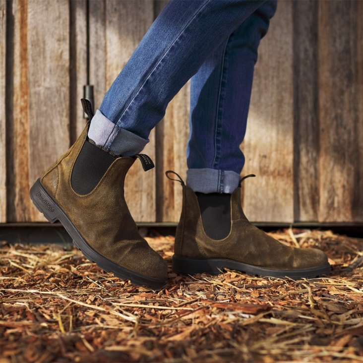 Women's Originals Suede Boots Dark Olive Fashion Blundstone
