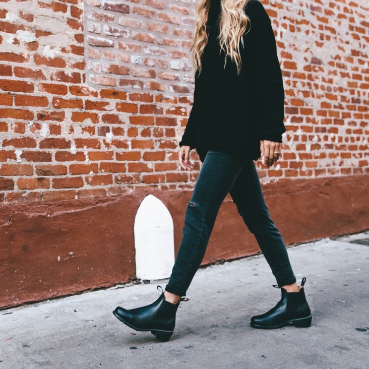 Women's Fashion Blundstone Series Heeled Boots Black