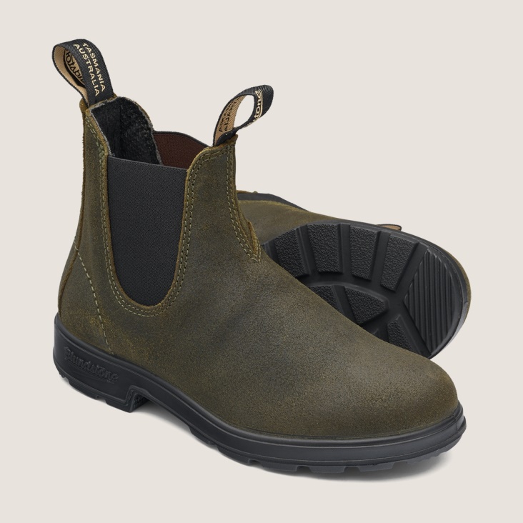 Fashion Blundstone Men's Originals Chelsea Boots Dark Olive Suede