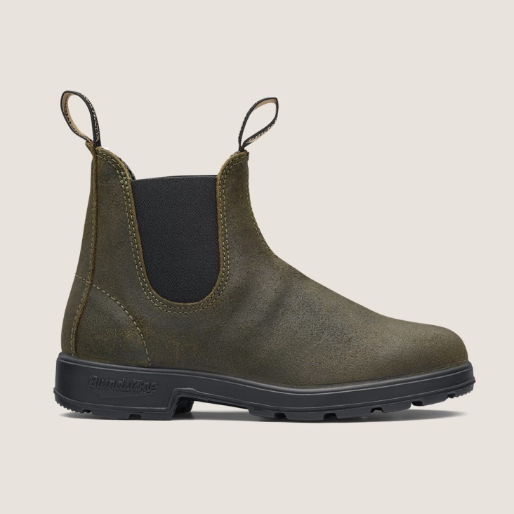 Women's Originals Chelsea Boots Dark Olive Suede Fashion Blundstone