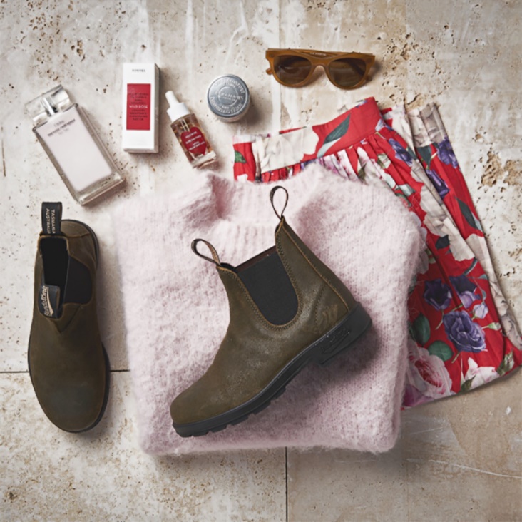 Women's Originals Chelsea Boots Dark Olive Suede Fashion Blundstone