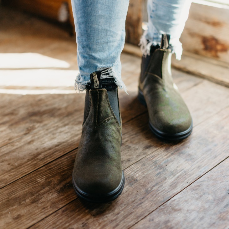 Women's Originals Chelsea Boots Dark Olive Suede Fashion Blundstone