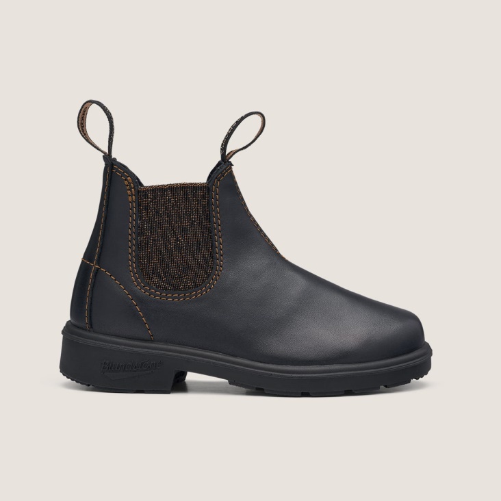 Fashion Blundstone Kids' Series Chelsea Boots Gold Glitter