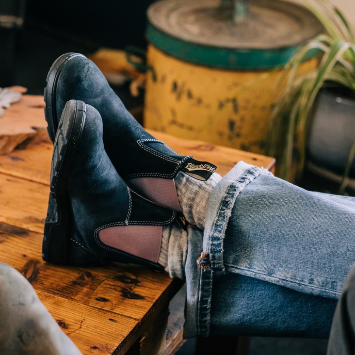 Fashion Blundstone Women's Originals Suede Boots Navy/Rose