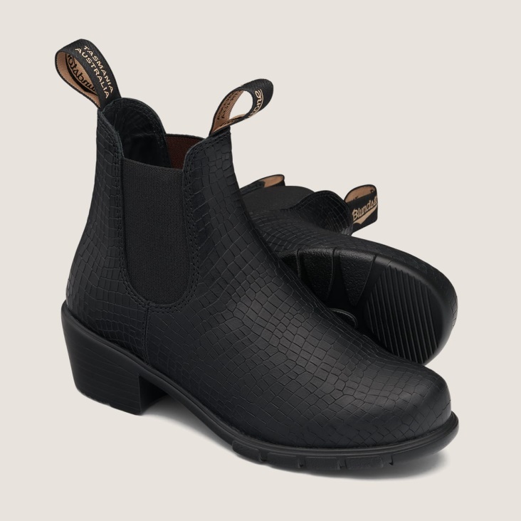 Fashion Blundstone Women's Series Heeled Boots Black Crocodile