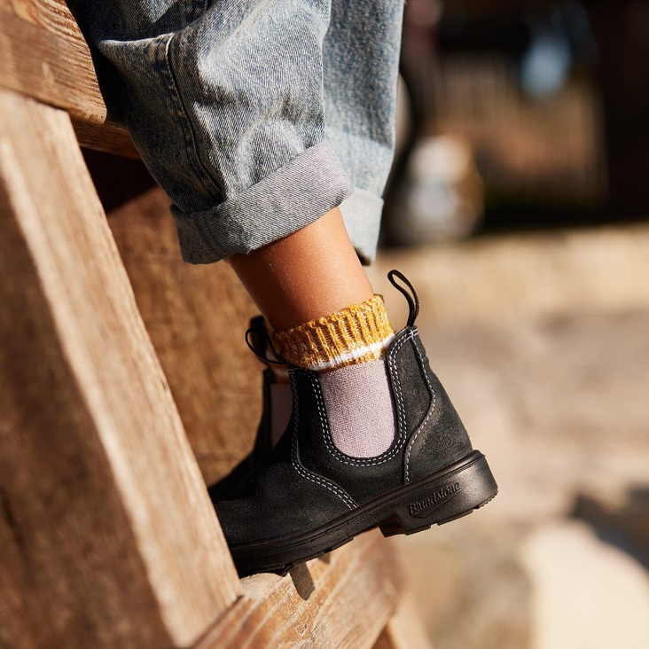 Fashion Blundstone Kids' Series Chelsea Boots Navy/Pink