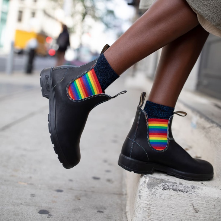 Fashion Blundstone Unisex Originals Chelsea Boots Black/Rainbow