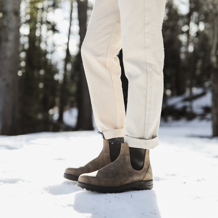 Fashion Blundstone Men's All-Terrain Thermal Chelsea Boots Rustic Brown