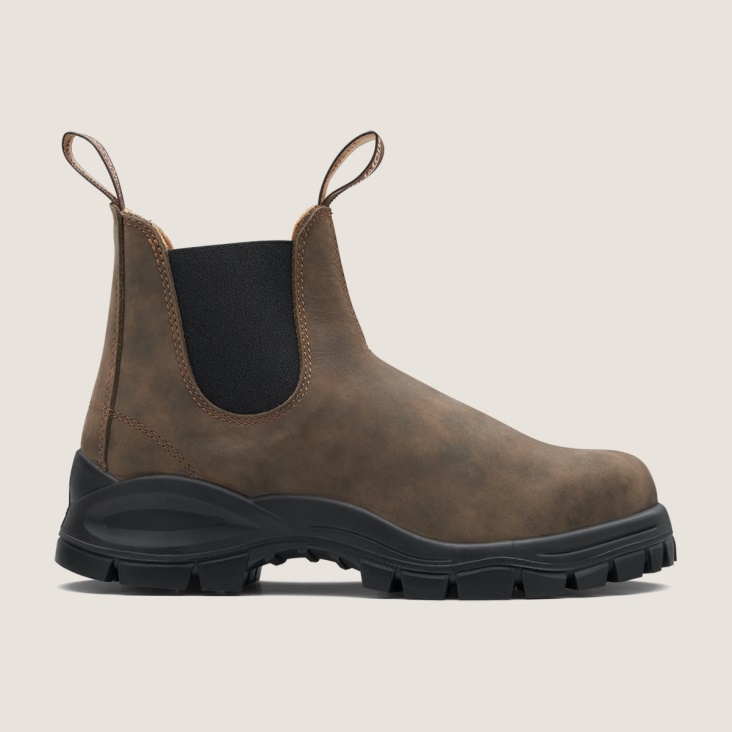 Men's Lug Chelsea Boots Rustic Brown Fashion Blundstone