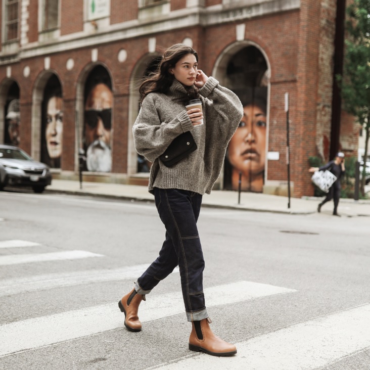 Women's Originals High Top Boots Camel Fashion Blundstone