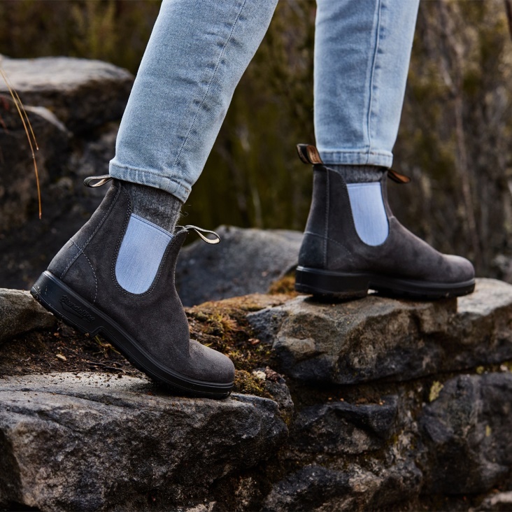 Women's Originals Suede Boots Steel Grey/Blue Fashion Blundstone