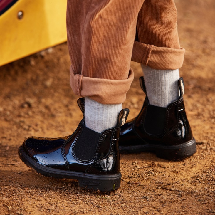 Kids' Series Chelsea Boots Patent Black Fashion Blundstone