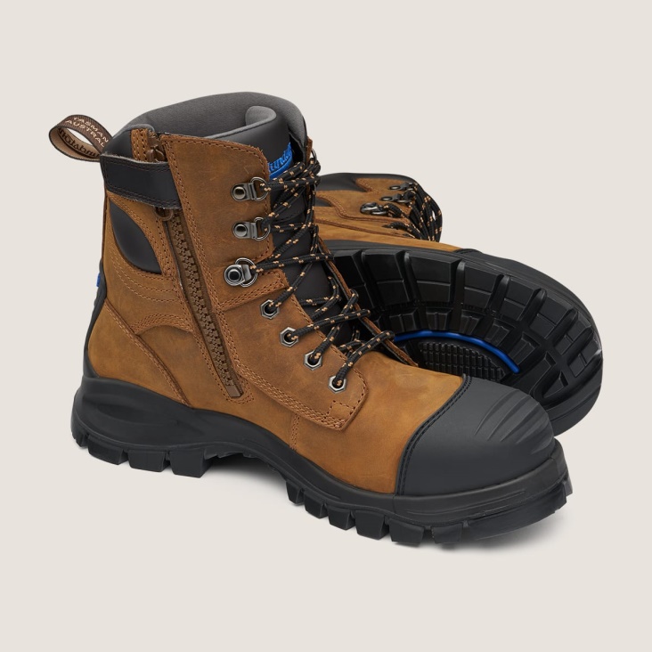 Work Series Zip Up Boots Crazy Horse Fashion Blundstone