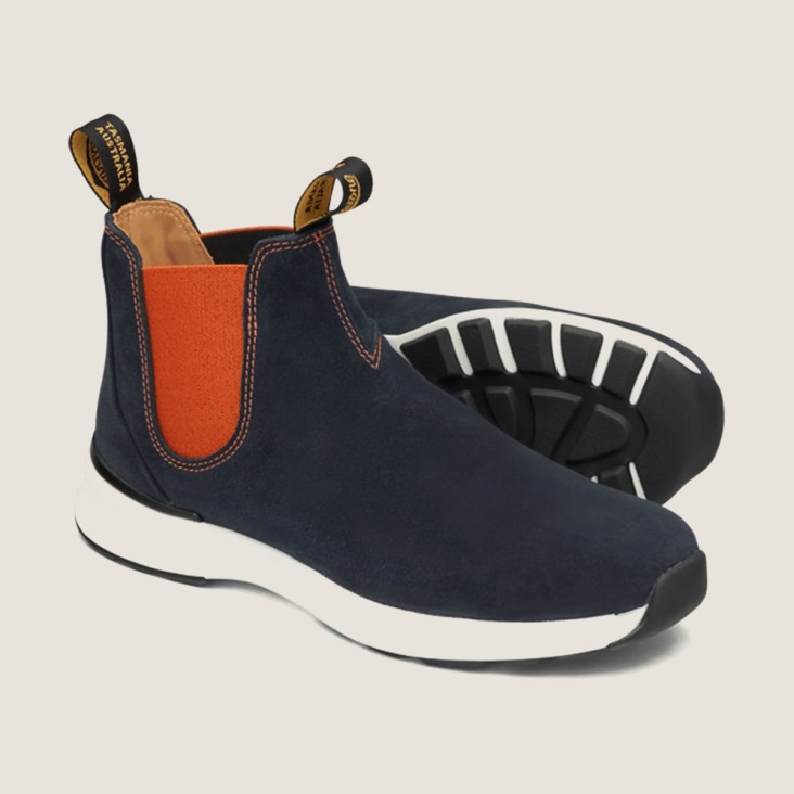 Women's Active Chelsea Boots Navy/Orange Fashion Blundstone