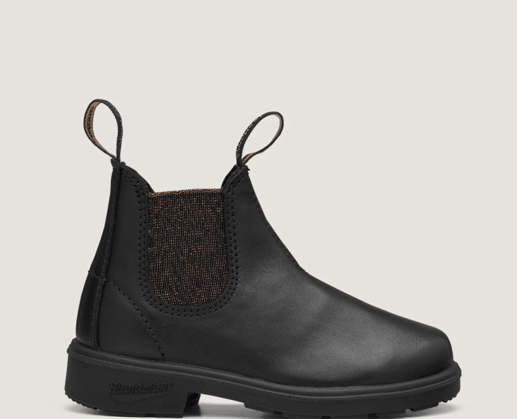 Fashion Blundstone Kids' Series Chelsea Boots Black/Gold Glitter