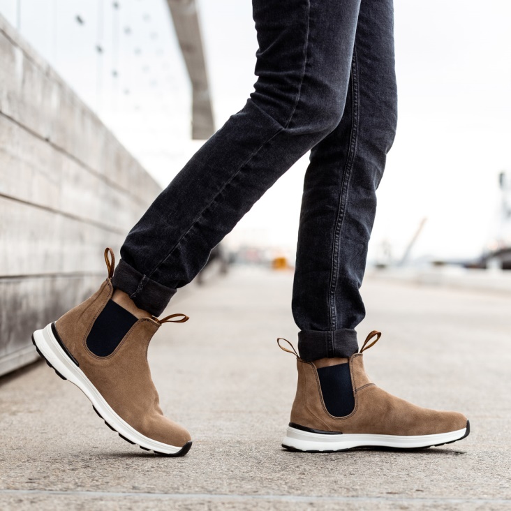 Men's Active Chelsea Boots Sand/Navy Fashion Blundstone