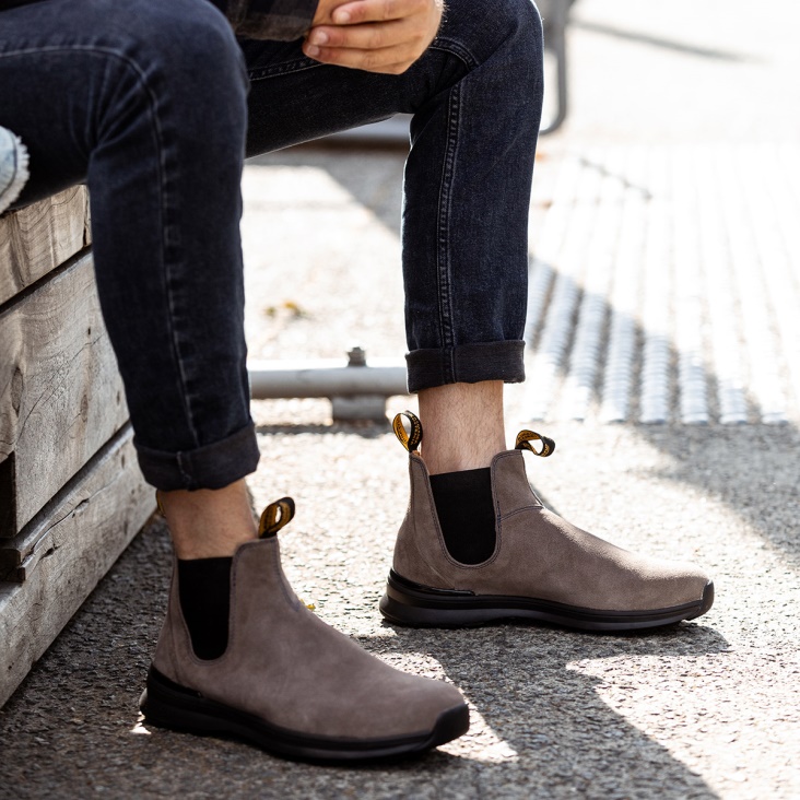 Fashion Blundstone Men's Active Chelsea Boots Dark Grey
