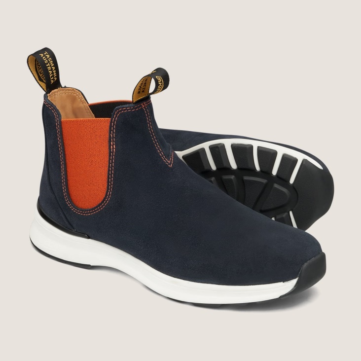 Fashion Blundstone Men's Active Chelsea Boots Navy/Orange
